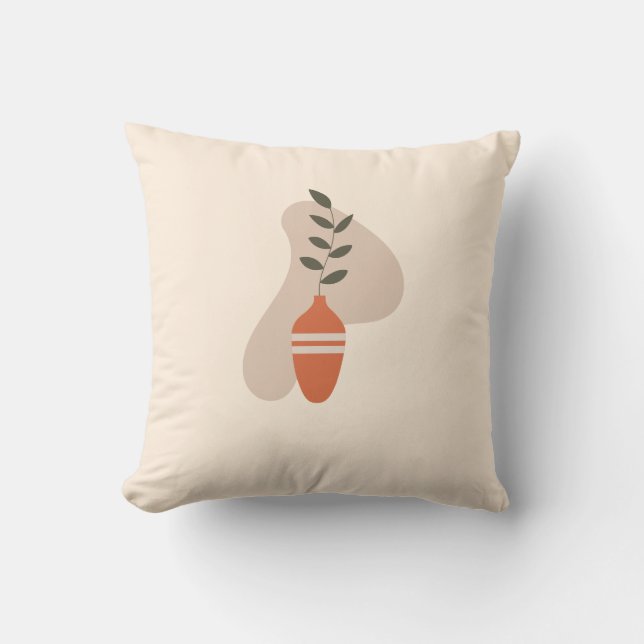 Abstract Minimalist Boho Aesthetic Minimal Cushion (Front)