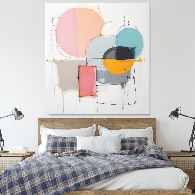 abstract - minimalist  canvas print (Insitu(Bedroom))