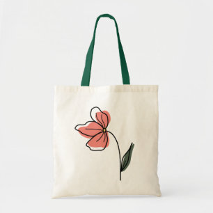 Abstract Minimalist Flowers Tote Bag