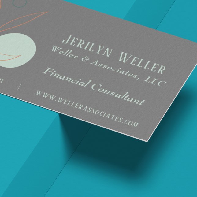 Abstract Minimalist Grey Consultant Business Card (Creator Uploaded)