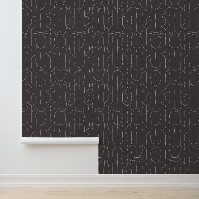 Abstract Minimalist Line Art Pattern Wallpaper (Application)