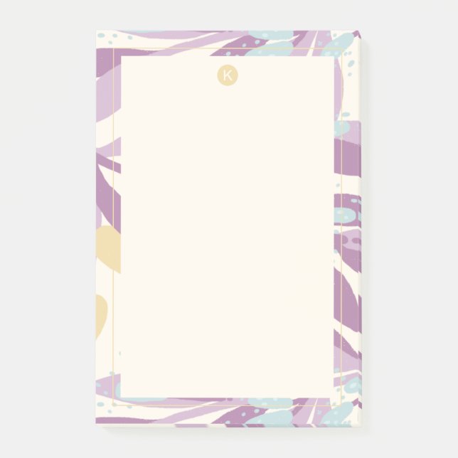 Abstract Minimalist Love Valentine Branches Pastel Post-it Notes (Front)