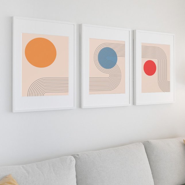 Abstract minimalist mid-century wall art set (Creator Uploaded)