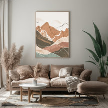 Abstract minimalist mountains