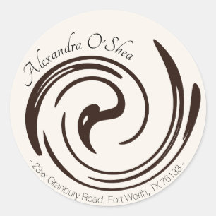 Abstract Minimalist Return Address Envelope Seals