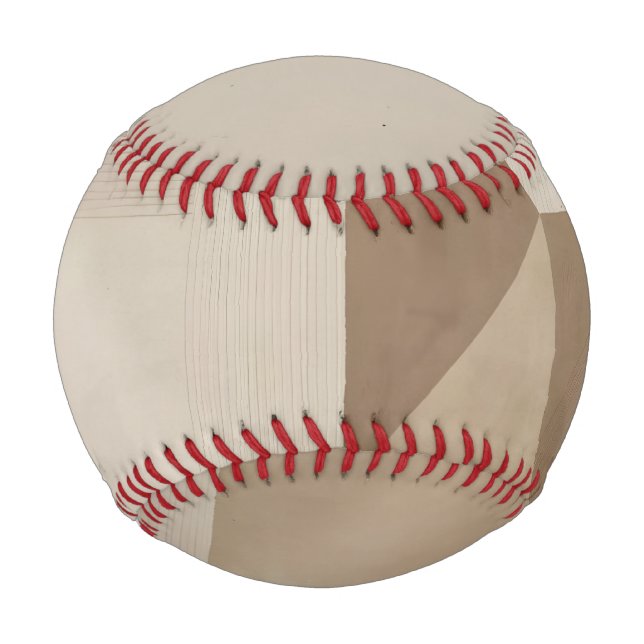 Abstract minimalist wabi style geometric art baseball (Front)
