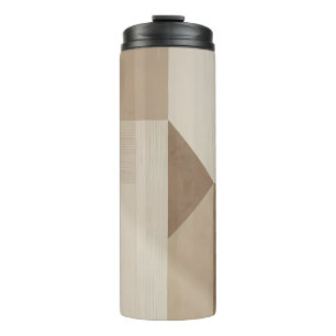 Abstract minimalist wabi style geometric art thermal tumbler