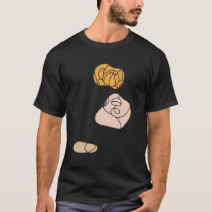 Abstract Minimalist Woman Face Line Art Floral Wom T-Shirt