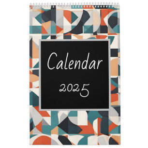 Abstract minimalistic art calendar