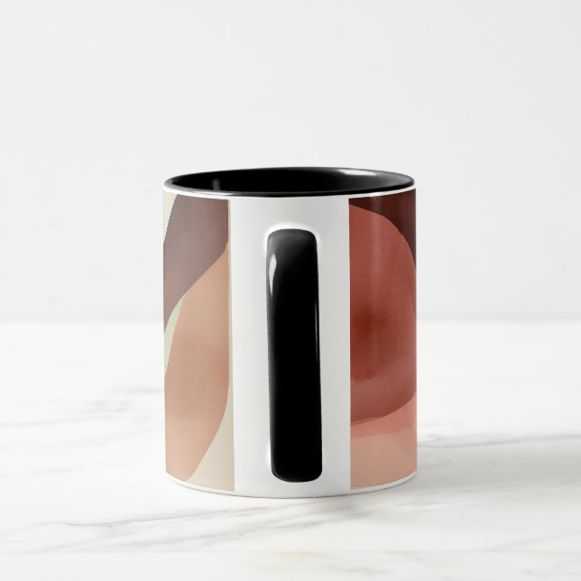Abstract minimalistic watercolor composition mug (Handle)