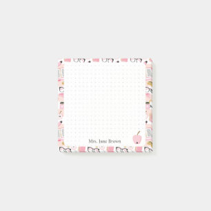 Abstract mint and gold modern post-it notes