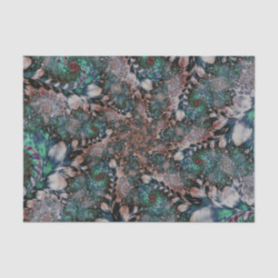 Abstract Mint Green Fractal 35 Background Tissue Paper