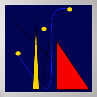 Abstract Miro Inspired Poster