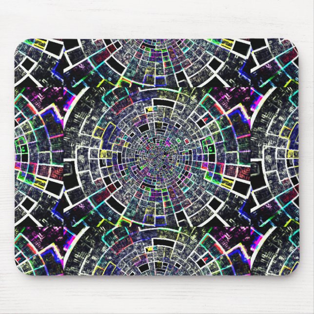 Abstract mirror glass pattern  mouse mat (Front)