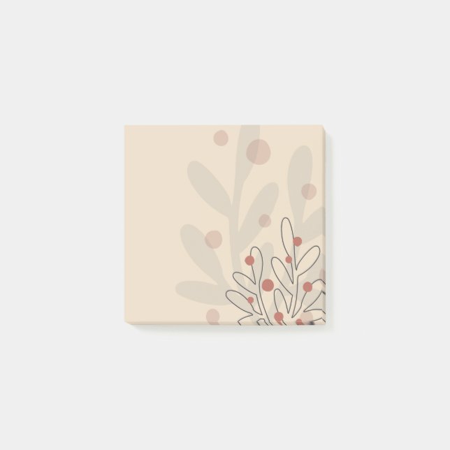 Abstract mistletoe xmas holidays design post-it notes (Front)