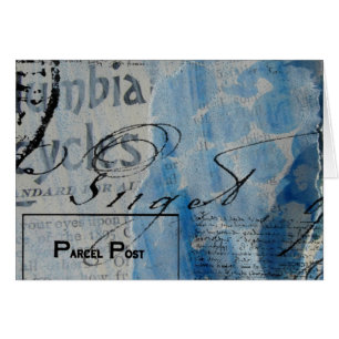 Abstract Mixed Media and Digital in Blue All Occas