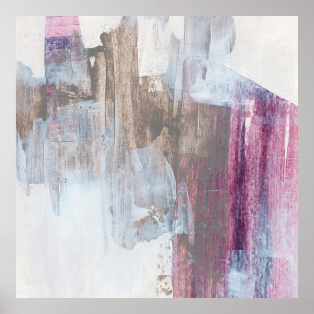 Abstract mixed media image. Hand painted backgroun Poster (Front)