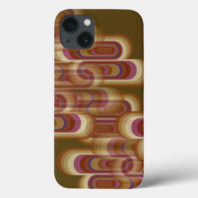 Abstract Mod Purple Retro Glow Pods Phone Case (Back)
