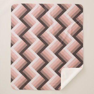 Abstract Modern 3D Stripe Seamless Sherpa Blanket