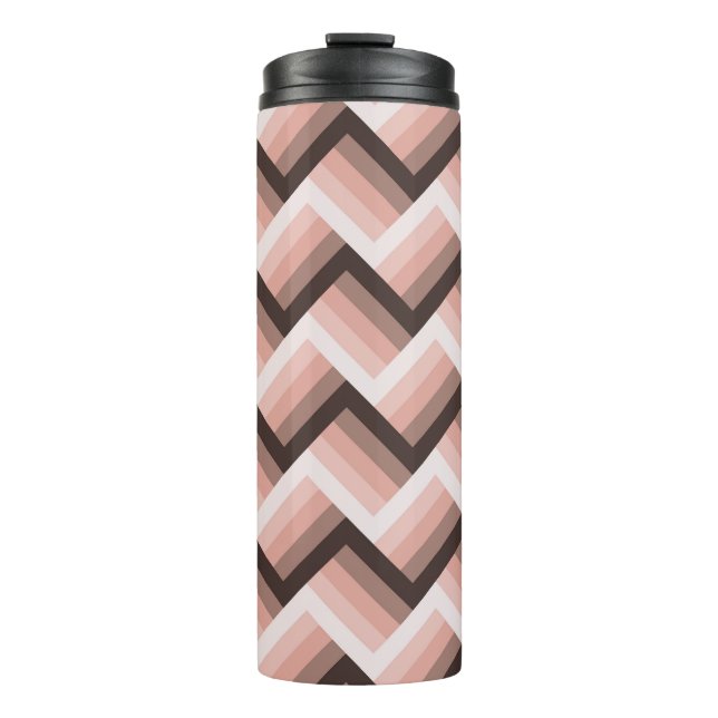 Abstract Modern 3D Stripe Seamless Thermal Tumbler (Front)