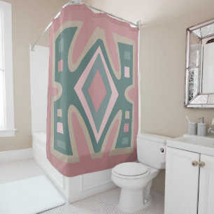 Abstract modern African deco boho pattern Shower Curtain