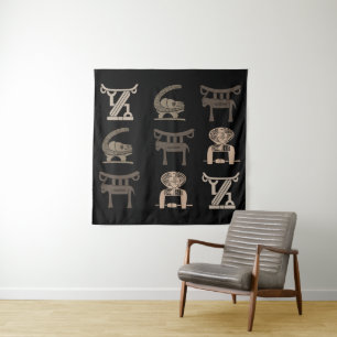 Abstract Modern African tribal art Tapestry