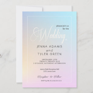 Abstract Modern and Colourful Pastel Gradient  Invitation