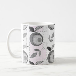 Abstract modern apple fruit patchwork geometrical coffee mug