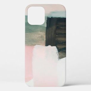 Abstract modern art background. Painting grey and iPhone 12 Case