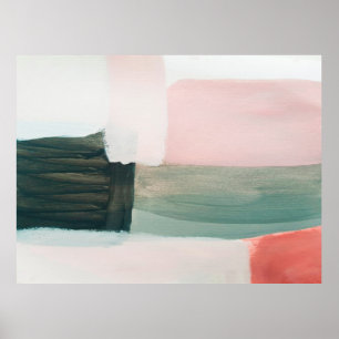 Abstract modern art background. Painting grey and  Poster