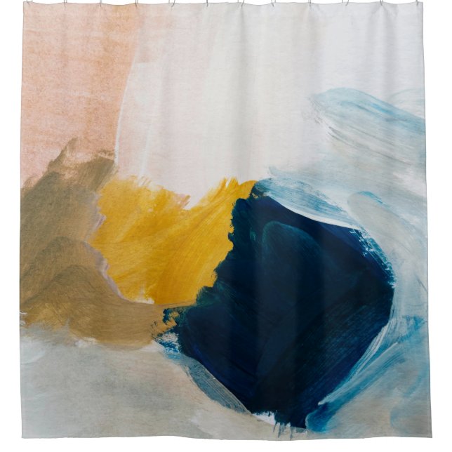 Abstract modern art background. Painting grey and  Shower Curtain (Front)