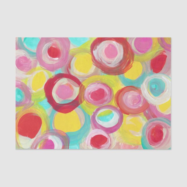 Abstract Modern Art Circle Painting Party Tissue Paper (Front)