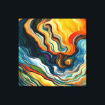 Abstract Modern Art Colour Waves Canvas Print<br><div class="desc">This modern abstract design is eye-catching and makes a true statement with its rich,  jewel colours and waves of texture. Vivid and stunning. Created by Simply Farmhouse Press.</div>