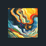 Abstract Modern Art Colour Waves Canvas Print<br><div class="desc">This modern abstract design is eye-catching and makes a true statement with its rich,  jewel colours and waves of texture. Vivid and stunning. Created by Simply Farmhouse Press.</div>