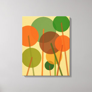 Abstract Modern Art Geometric Floral Pattern Canvas Print