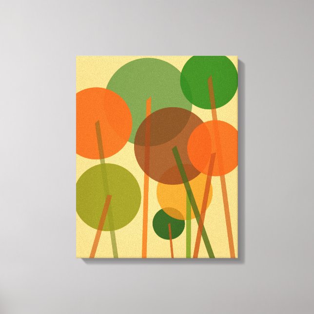 Abstract Modern Art Geometric Floral Pattern  Canvas Print (Front)