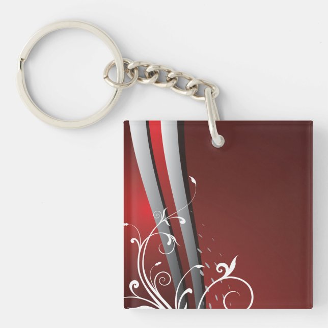 Abstract Modern Art Key Ring (Front)