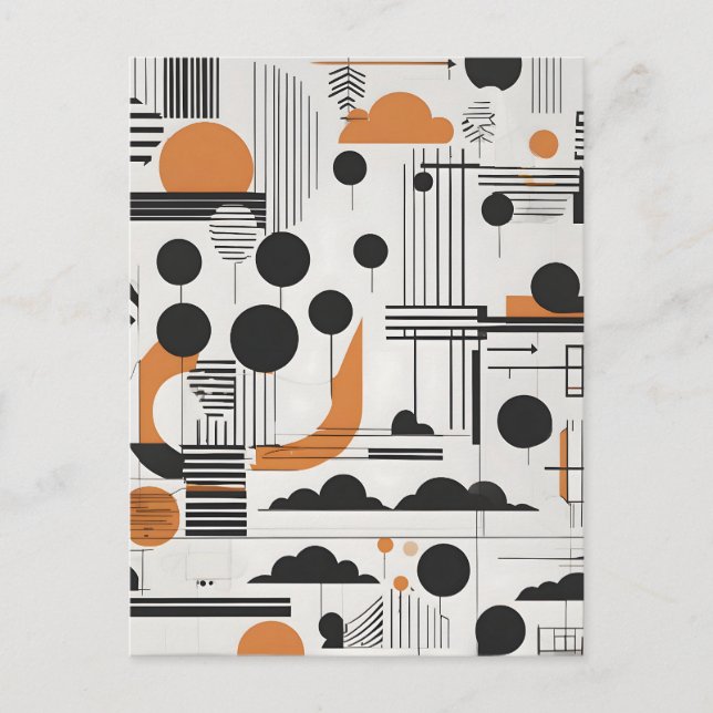 Abstract modern art postcard (Front)