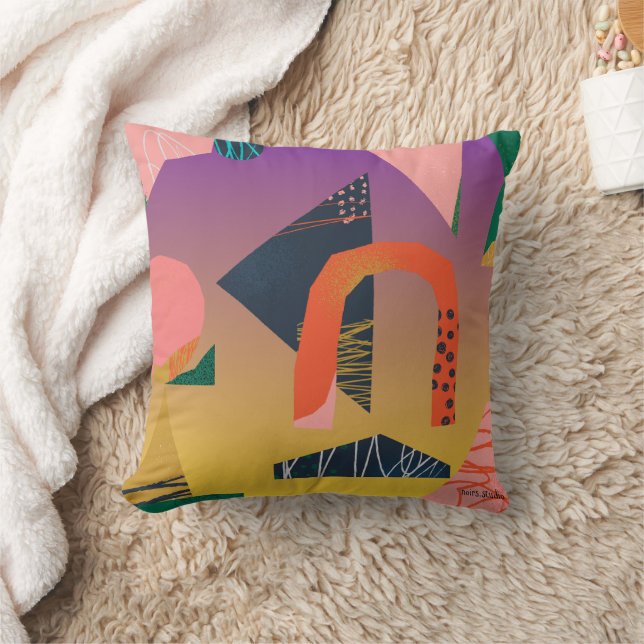 Abstract Modern Art Throw Pillow (Blanket)