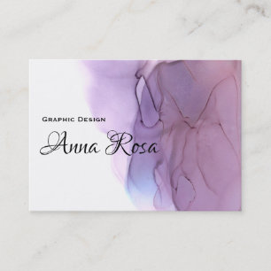 *~* Abstract Modern Art Watercolor  Lavender Business Card
