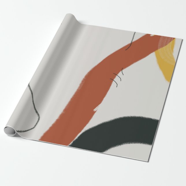 Abstract Modern Art Wrapping Paper (Unrolled)