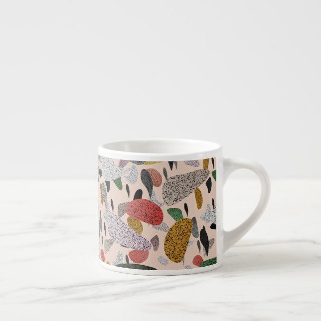 Abstract Modern Artistic Terrazzo Style Pattern Espresso Cup (Right)
