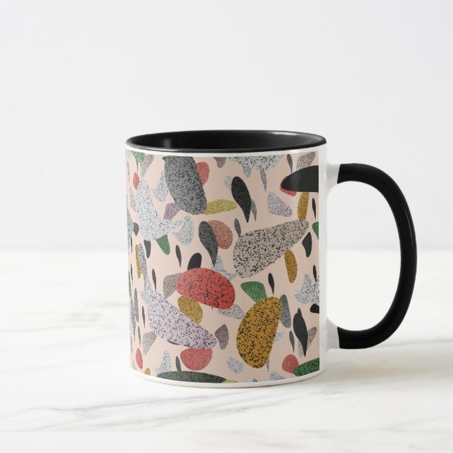 Abstract Modern Artistic Terrazzo Style Pattern Mug (Right)