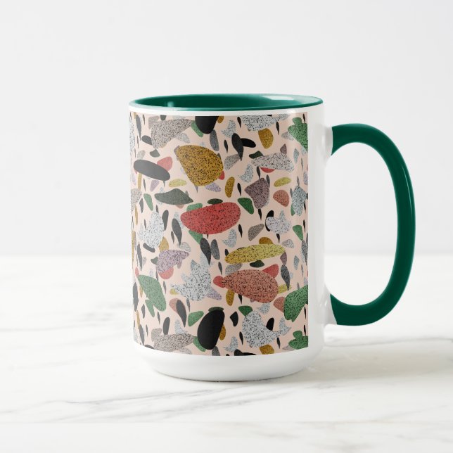 Abstract Modern Artistic Terrazzo Style Pattern Mug (Right)