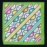 Abstract Modern Bandana<br><div class="desc">A Fun Design Of Colourful Dots,  Striped  and Waves Bandanna For Pets Or Humans</div>