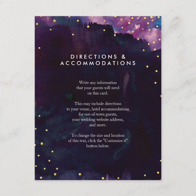 Abstract Modern Black Watercolor Wedding Insert (Front)