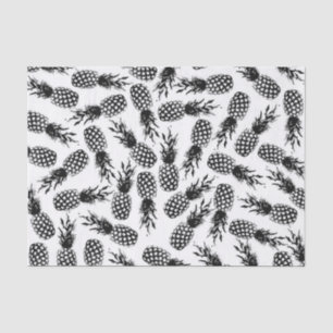 Abstract modern black white pineapple pattern tissue paper