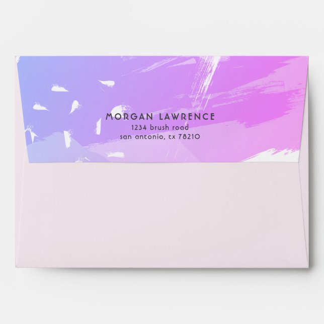 Abstract modern brush stroke Pre-addressed Envelope (Back (Top Flap))