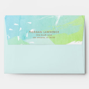 Abstract modern burush stroke Pre-addressed Envelope