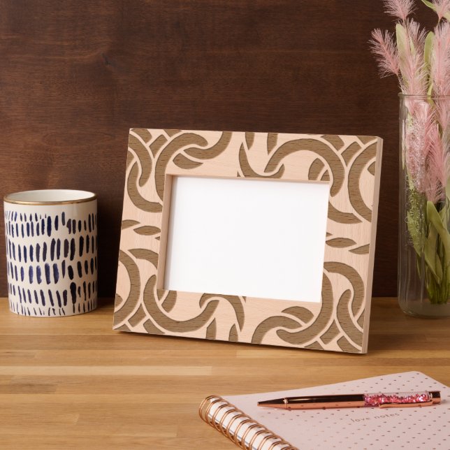 Abstract Modern Celtic Knot Elegant Chic Masculine Etched Frames (Left)